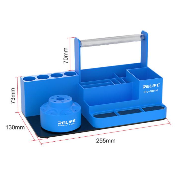 RELIFE RL-001H Organiseur rotatif pour téléphone portable, outil de réparation, pièces détachées, tournevis, support de rangement