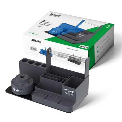 RELIFE RL-001H Organiseur rotatif pour téléphone portable, outil de réparation, pièces détachées, tournevis, support de rangement