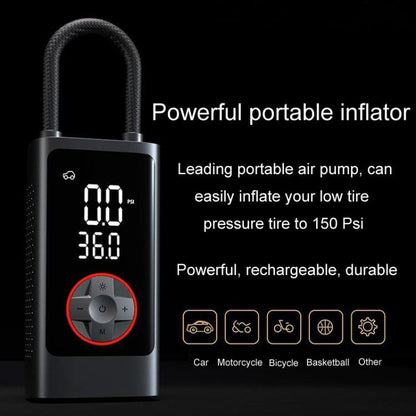 ATJ-004 Pompe à pneu de voiture portable sans fil intelligente avec affichage numérique et fonctions multiples