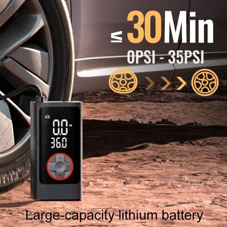 ATJ-004 Pompe à pneu de voiture portable sans fil intelligente avec affichage numérique et fonctions multiples