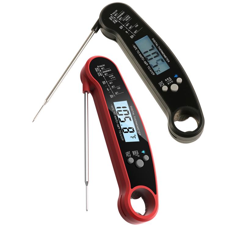 LCD Screen Digital Display Foldable Food Thermometer Kitchen Barbecue Thermometer