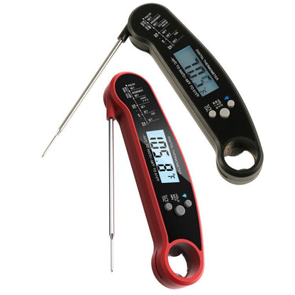 LCD Screen Digital Display Foldable Food Thermometer Kitchen Barbecue Thermometer