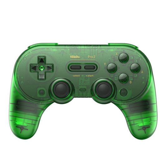 Manette de jeu multiplateforme Bluetooth translucide 8BitDo Pro2 Retro Hall Edition avec bouton arrière