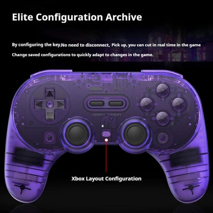 8BitDo Pro2 Retro Hall Edition Translucent Bluetooth With Back Button Multi-Platform Gamepad