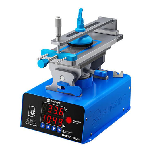 Plateforme de séparation d'écran incurvé 5-en-1 SUNSHINE S-918F Plus, séparateur d'écran LCD de téléphone portable, plateforme de chauffage, S-918F Plus