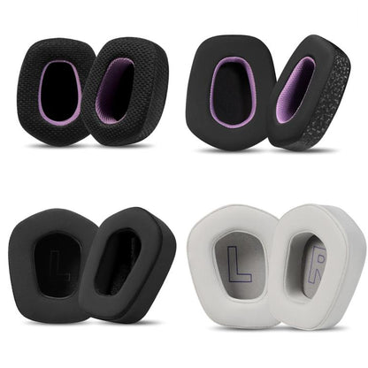 For Logitech G733 LIGHTSPEED Headset 1pair Ear Pads Sponge Soft Cushion, Weaving Black Purple, Ice Feeling Black Purple, Black, Gray, Purple, Blue