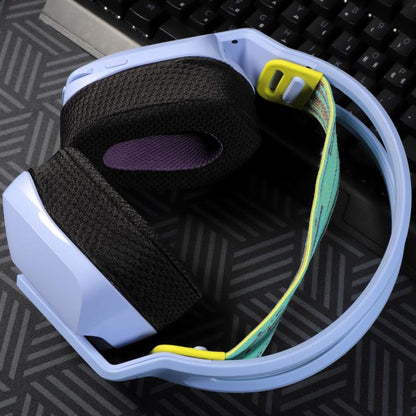For Logitech G733 LIGHTSPEED Headset 1pair Ear Pads Sponge Soft Cushion, Weaving Black Purple, Ice Feeling Black Purple, Black, Gray, Purple, Blue