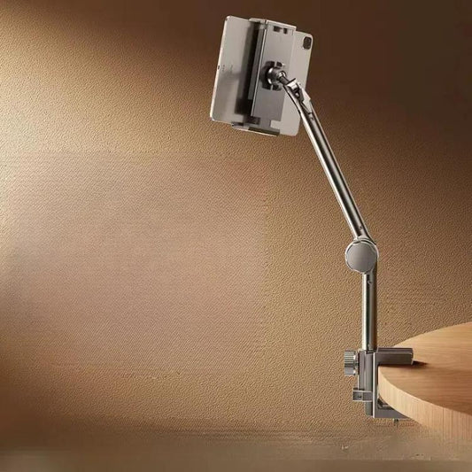 Support de bureau en porte-à-faux pour téléphone et tablette avec bras métallique pliable pour tablettes de 4 à 10,2 pouces, 2 sections, 3 sections