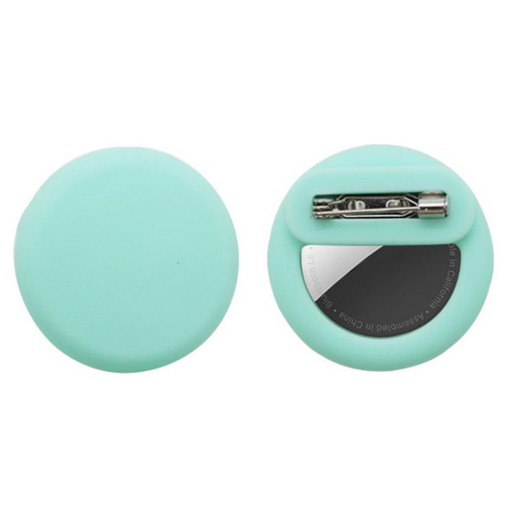 For AirTag GPS Tracker Round Silicone Case With Safety Pins Hidden Inside Clothes Shoes
