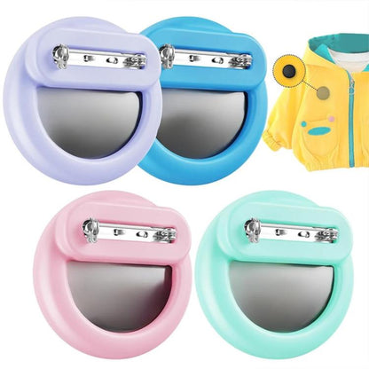 For AirTag GPS Tracker Round Silicone Case With Safety Pins Hidden Inside Clothes Shoes