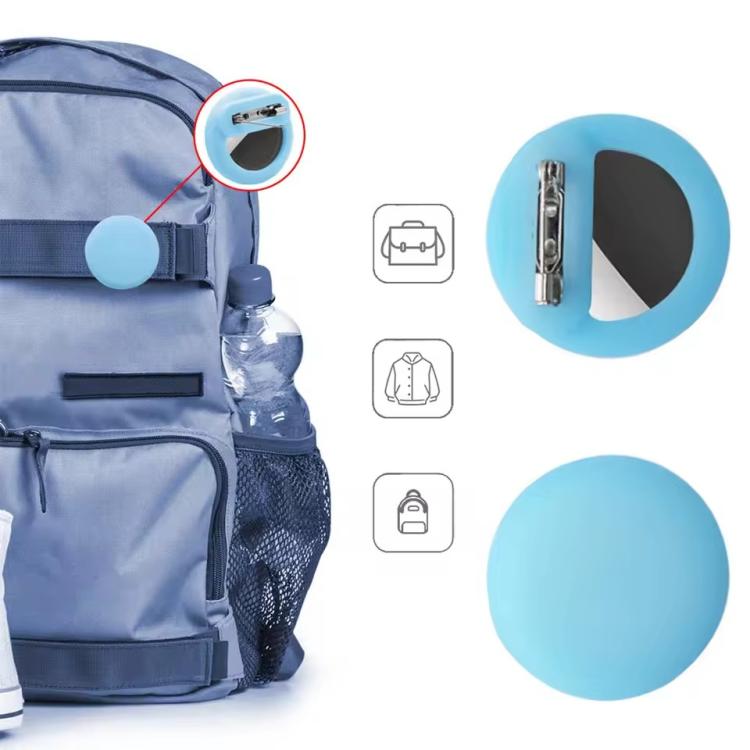 For AirTag GPS Tracker Round Silicone Case With Safety Pins Hidden Inside Clothes Shoes