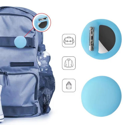 For AirTag GPS Tracker Round Silicone Case With Safety Pins Hidden Inside Clothes Shoes