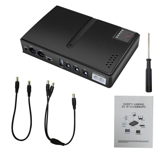 Uninterruptible Power Supply with DC Output 5V/9V/12V for Router, Modem, Security Camera, Mobile Phone, EU Plug, US Plug