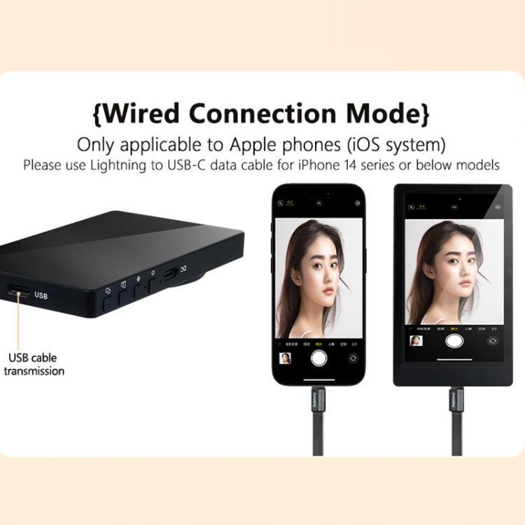 Mobile Phone Selfie Wireless Same Screen Player Smartphone Magnetic Rear Selfie Monitor Screen