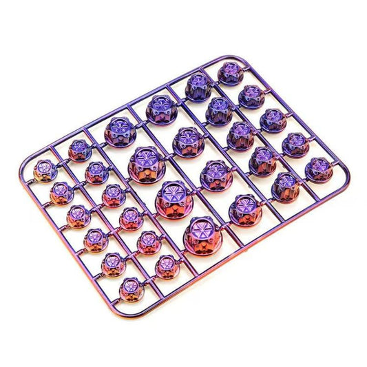 Accesorios de modificación de tapas de tornillos hexagonales para motocicletas y bicicletas eléctricas, decoración de tornillos de titanio quemado galvanizado.