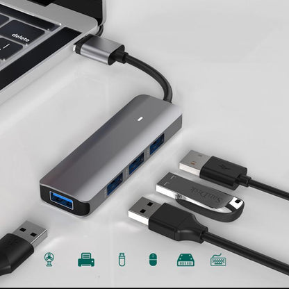 Blueendless Type-C Expansion Dock Multifunctional HUB Docking Station, 4-in-1 USB3.0 x 4, 5-in-1 USB3.0 x 3 + SD/TF3.0