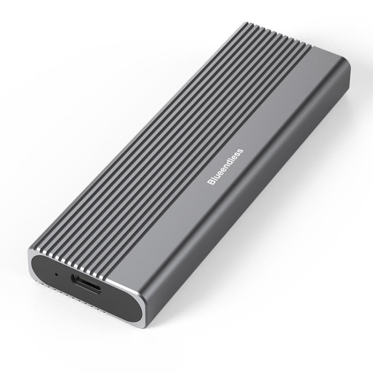 Blueendless 2818SN M.2 Nvme / Sata Dual-protocol Mobile Hard Disk Box, with Type-C to USB-A Cable, with 2-in-1 Cable