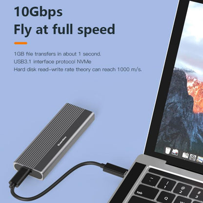 Blueendless 2818SN M.2 Nvme / Sata Dual-protocol Mobile Hard Disk Box, with Type-C to USB-A Cable, with 2-in-1 Cable