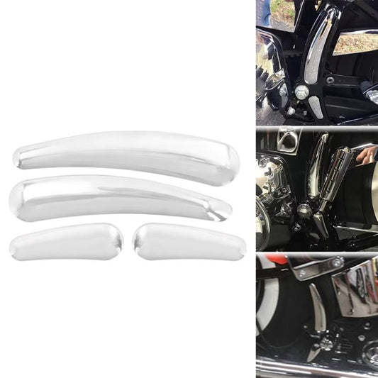 Pegatinas para balancines con forma de lágrima, galvanizadas, para Harley Softail 2008-2017, 4 piezas/juego