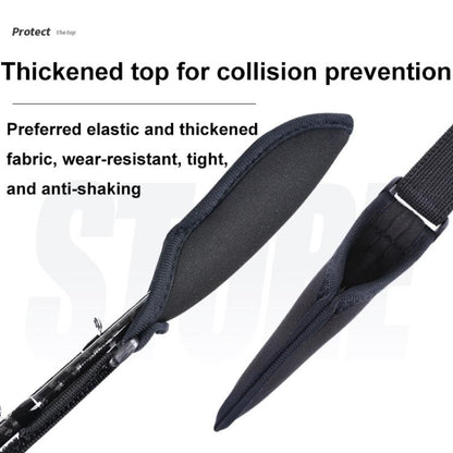 Sangle de canne à pêche réglable haute élasticité, housse de protection de canne à pêche, 59-130cm sans sangles, 59-130cm avec sangles, 40-75cm sans sangles
