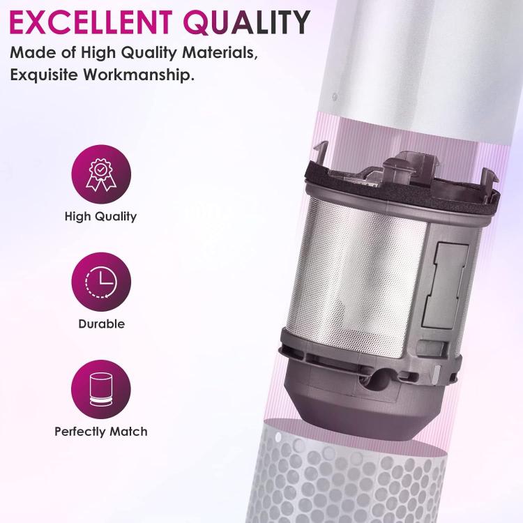 Pour pièces de réparation de filtre intérieur Dyson Airwrap HS01 HS05 Hair Styler, filtre intérieur + brosse de nettoyage