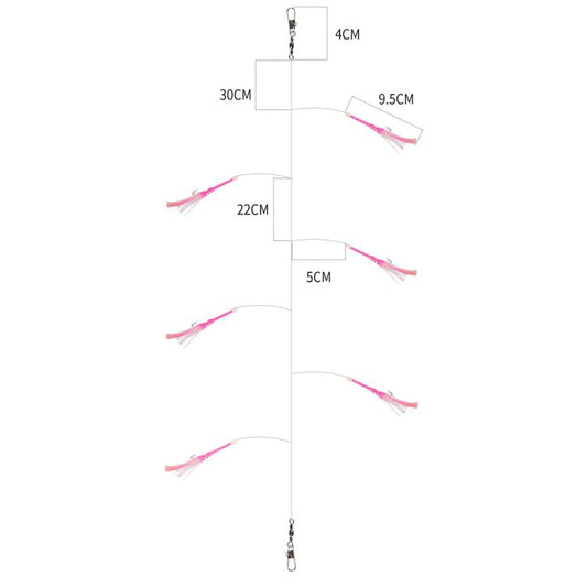 Luminous Bionic Hairtail String Hook Anti-bite Spanish Mackerel Fishing Set