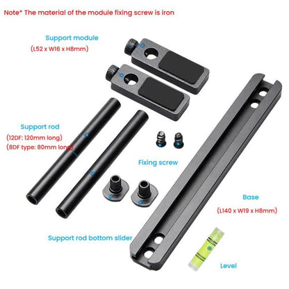 FinalCool Aluminum Alloy Adjustable Graphics Card Bracket Chassis Fan Position Graphics Holder Support, 8cm Black, 8cm Silver, 12cm Black, 12cm Silver