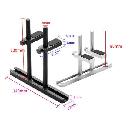 FinalCool Aluminum Alloy Adjustable Graphics Card Bracket Chassis Fan Position Graphics Holder Support, 8cm Black, 8cm Silver, 12cm Black, 12cm Silver