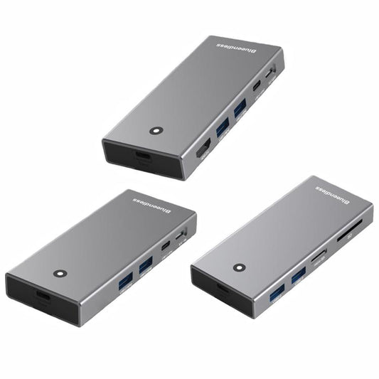 Blueendless M.2 Nvme/Sata Dual-Protocol Hard Disk Box HUB, 4K60Hz+USB 10G x 2+Type-C 10G+PD100W, USB 10G x 2 + Type-C 10G + 5V2A, USB2.0 x 2 + SD/TF2.0