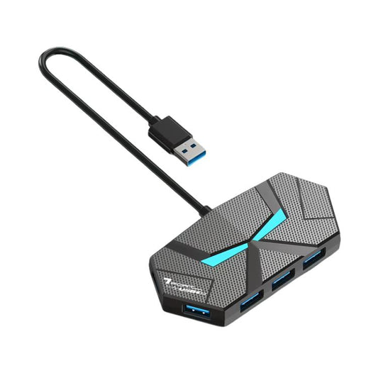 7 In 1 USB 2.0 Hub Splitter Colorful Ambient Light Type-C Docking Station Laptop Multi-Port Adapter, 0.6m (Black), 0.6m (White), 1.2m (Black), 1.2m (White)