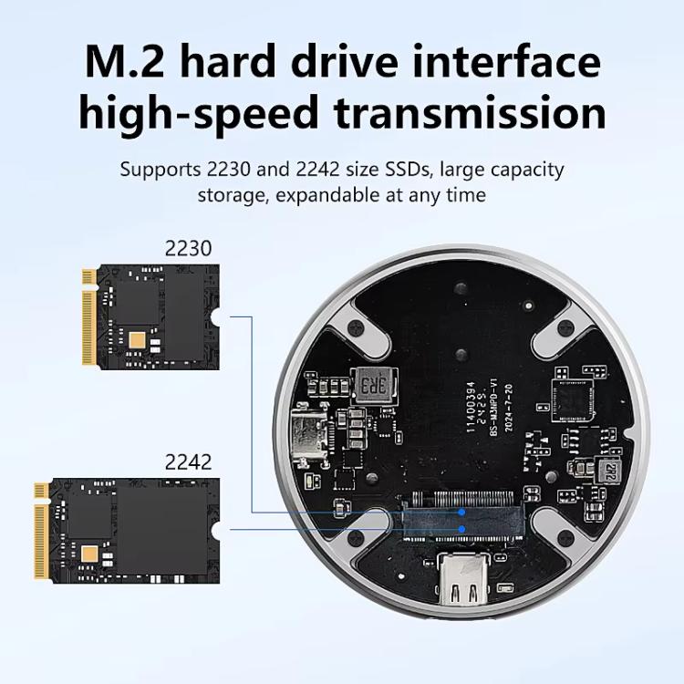 Blueendless M3NPD M.2 NVMe 2230/2242 Magnetic Phone Hard Disk Box, M3NPD