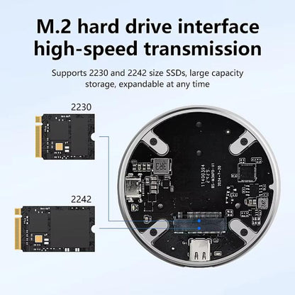 Blueendless M3NPD M.2 NVMe 2230/2242 Magnetic Phone Hard Disk Box, M3NPD