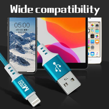 8 Pin Brush Data Charging Cable, 3 In 1 Charging Cable