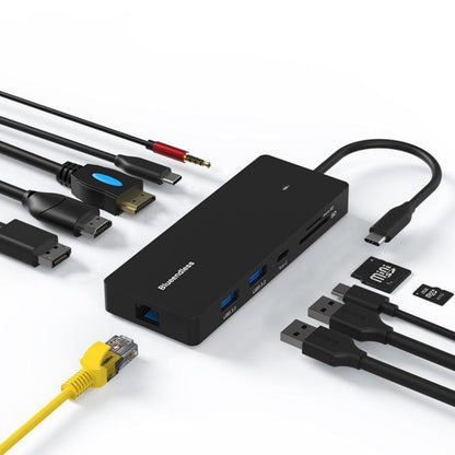 Blueendless Type-C Gigabit Ethernet Port Multi-Screen Different Display HUB, DP x 2 + HDMI, HDMI x 2 + DP