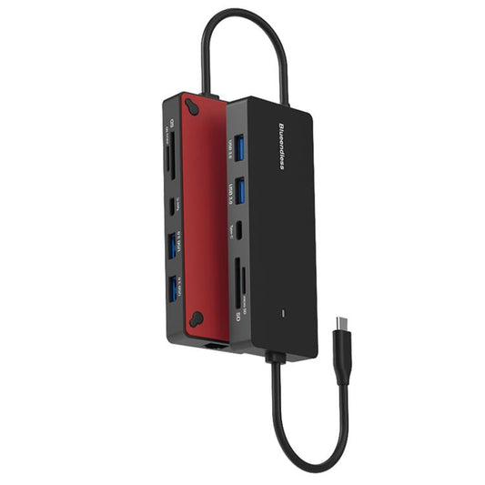 Blueendless Type-C Gigabit Ethernet Port Multi-Screen Different Display HUB, DP x 2 + HDMI, HDMI x 2 + DP