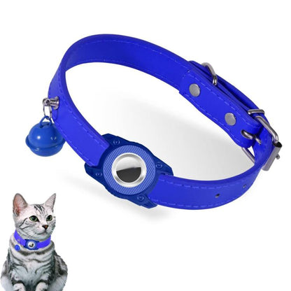 For AirTag Tracker Waterproof Protection Case Pet Leather Collar Anti Lost Cat Locator Collar