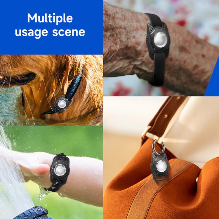 For AirTag Tracker Waterproof Protection Case Pet Leather Collar Anti Lost Cat Locator Collar