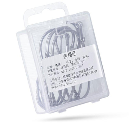 10pcs /Box Crooked Mouth Barbed Sea Fishing Hook Lure Fishing Hanging Shrimp Hook, 4, 3/0, 4/0, 5/0, Mixed Number