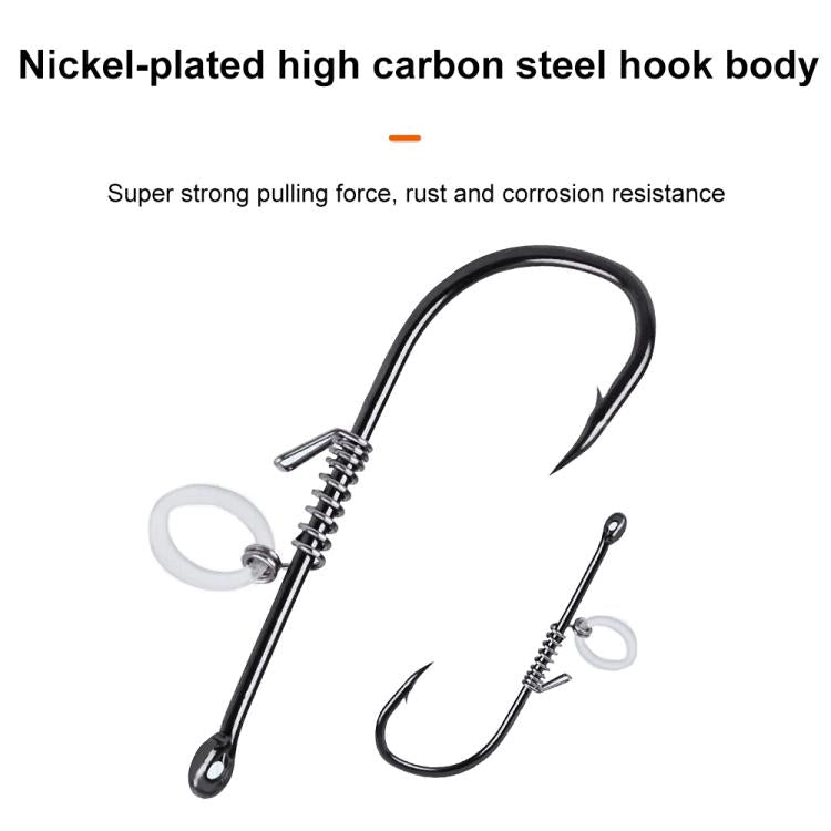 10pcs /Box Crooked Mouth Barbed Sea Fishing Hook Lure Fishing Hanging Shrimp Hook, 4, 3/0, 4/0, 5/0, Mixed Number