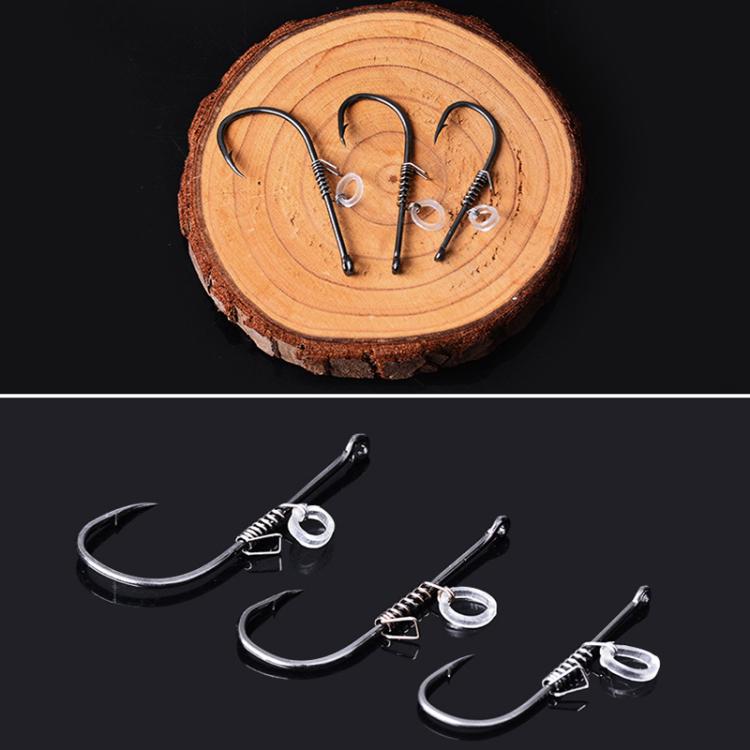 10pcs /Box Crooked Mouth Barbed Sea Fishing Hook Lure Fishing Hanging Shrimp Hook, 4, 3/0, 4/0, 5/0, Mixed Number