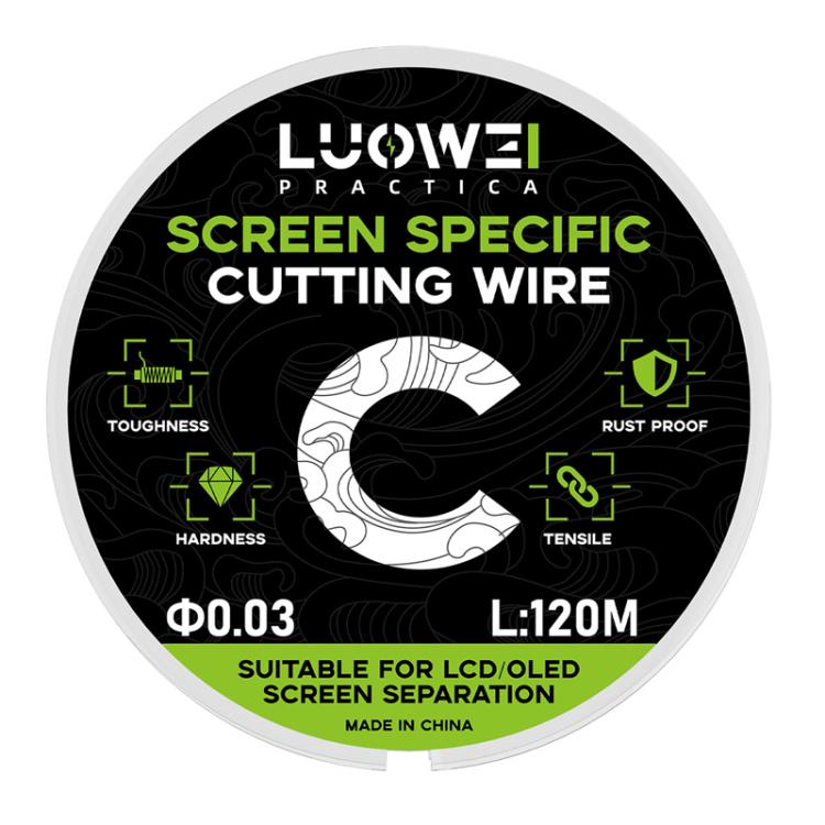 LUOWEI 120M Cell Phone LCD Screen Separation Line High Hardness Cutting Diamond Wire, A 0.02mm, B 0.028mm, C 0.03mm, D 0.035mm