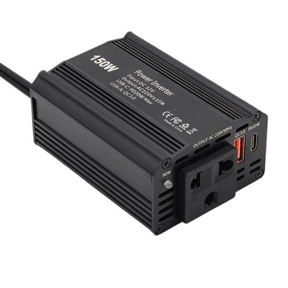150W PD20W QC3.0 Fast Charging Car Inverter Car Cigarette Lighter Power Supply Adapter, US Plug, EU Plug