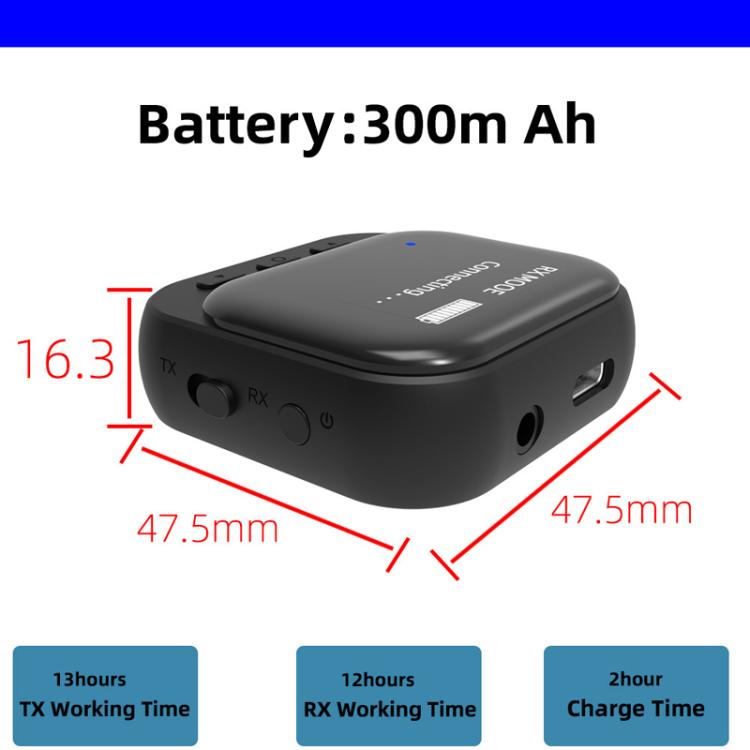 TR82 Bluetooth 5.2 Display Receiver Transmit And Receive 2 In 1 Adapter