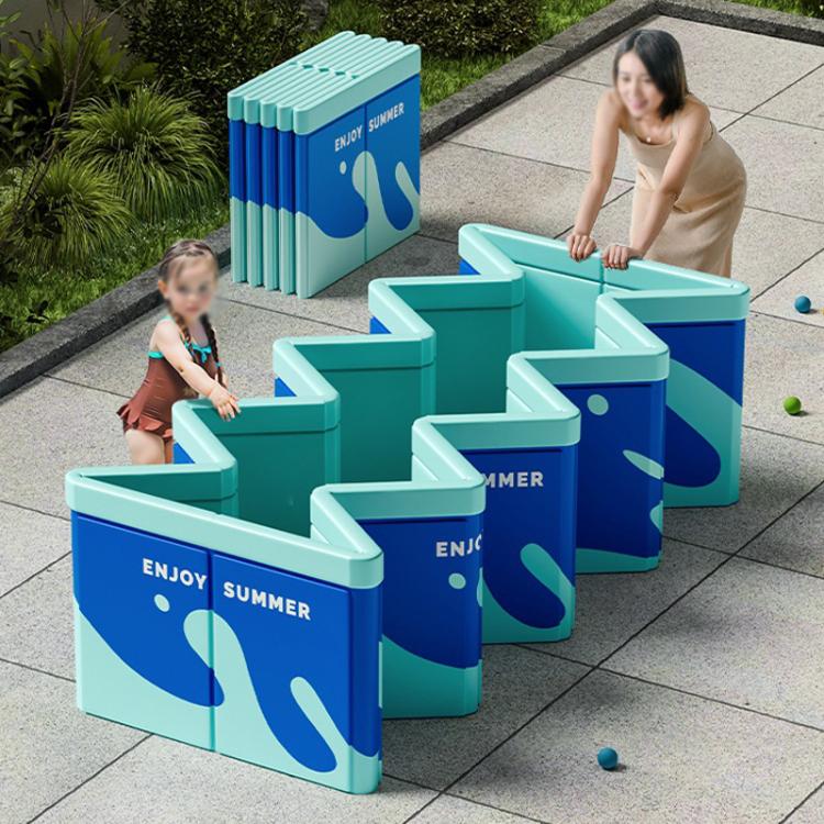 Piscine hors sol à support gonflable pliable pour enfants, 1,6 m, 2,2 m, 2,6 m, 3,2 m