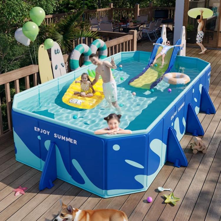 Piscine hors sol à support gonflable pliable pour enfants, 1,6 m, 2,2 m, 2,6 m, 3,2 m