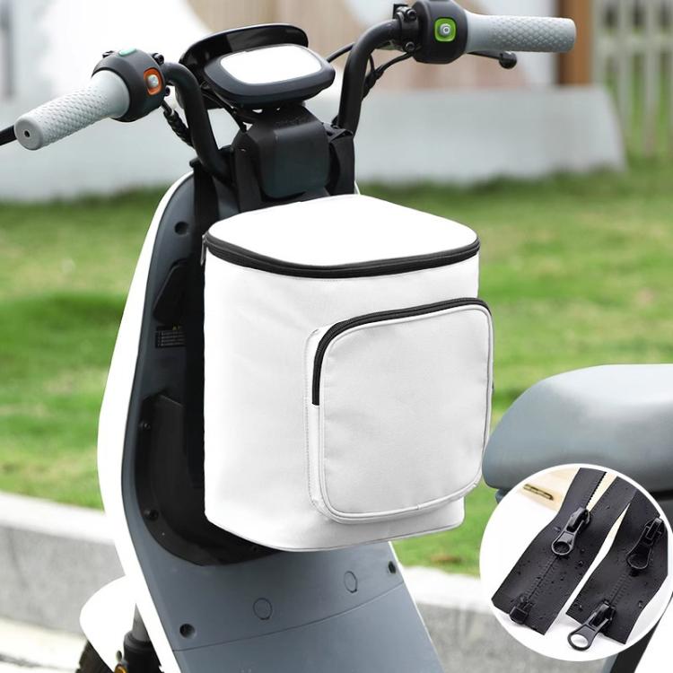 Electric Vehicle Front Helmet Raincoat Storage Waterproof Bag, White, White with Film, Black with Film