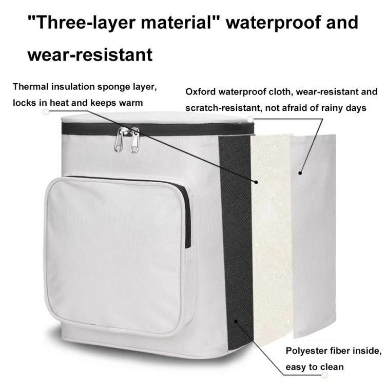 Electric Vehicle Front Helmet Raincoat Storage Waterproof Bag, White, White with Film, Black with Film