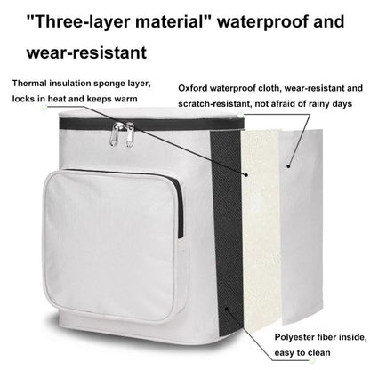 Electric Vehicle Front Helmet Raincoat Storage Waterproof Bag, White, White with Film, Black with Film