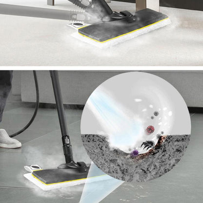 For Karcher SC3upright Steam Cleaner Magic Floor Brush, Black White, Black White+2 Cloths