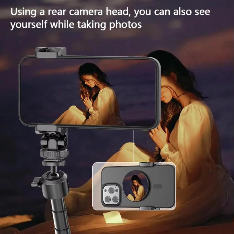 HEPAIL 101D-A Cell Phone Magnetic Selfie Mirror Magsaef Rear HD Photo Assist Convex Mirror